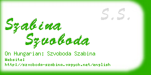 szabina szvoboda business card